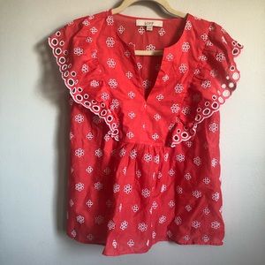 NWOT / Loft eyelet top